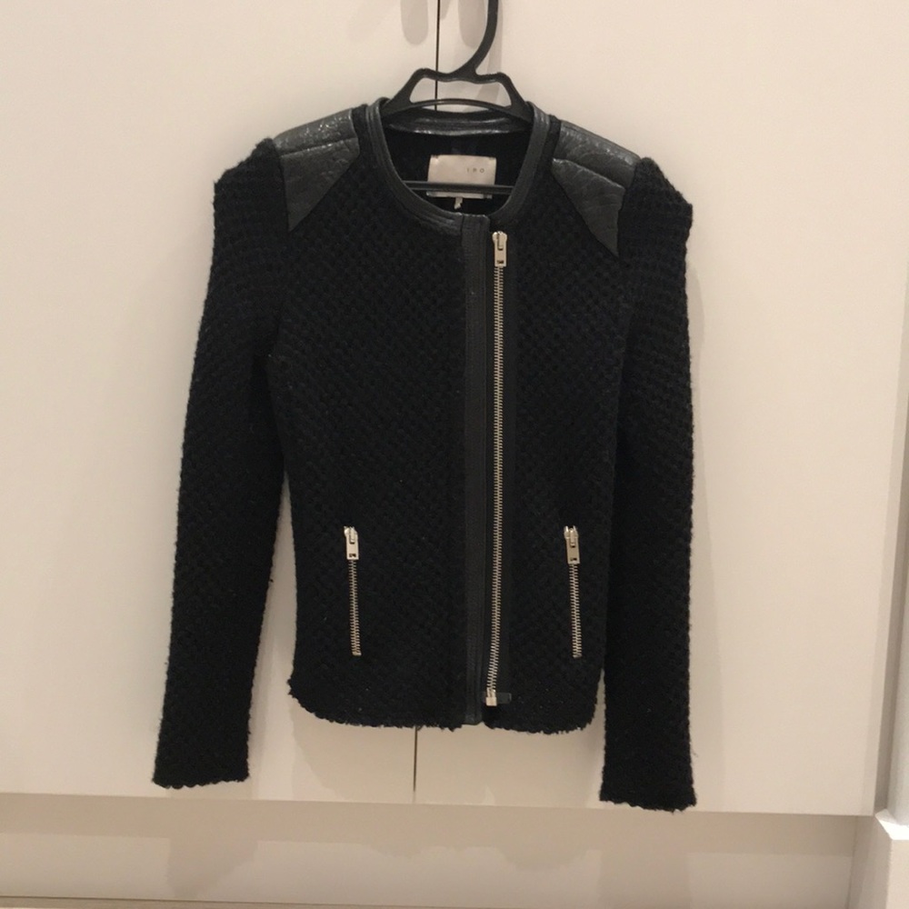 IRO knit moto jacket